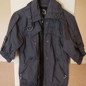 Dollhouse Black & Gray Windbreaker Jacket